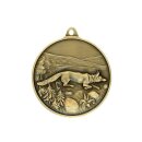 Jagdmedaille "Fuchs" bronzefarbig Text