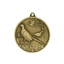 Jagdmedaille "Fasan" bronzefarbig Text